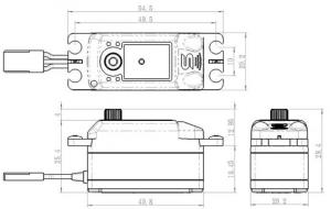 Servo SC-1251MG  9Kg 0,09s Alu Coreless Metal Gear Low