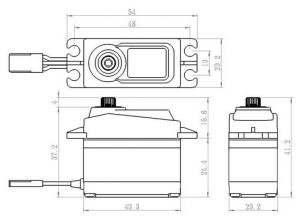 SC-1256TG Servo 20Kg 0,15s Coreless Black Edition