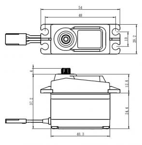 Servo SC-1257TG  10Kg 0,07s Coreless Black Edition