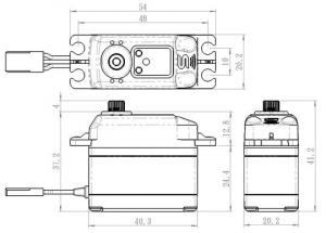 Servo SC-1268SG  26Kg 0,11s HV Coreless Black Edition