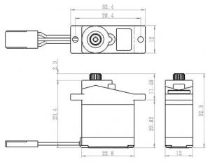 Servo SH-0255MG  3,9Kg 0,13s Alu Metal Gear Micro