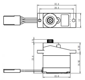 SH-0257MG Servo 2,2Kg 0,09s Alu Metal Gear Micro