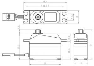 Servo SH-1350  4,6Kg 0,11s Alu Coreless Mini