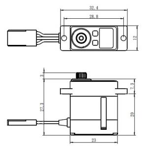 Servo SV-1232MG  5,0Kg 0,05s HV Alu Coreless Metal Gear Micro