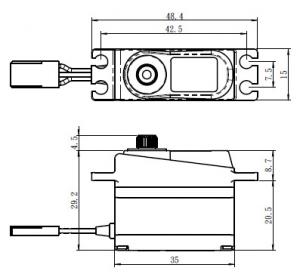 SV-1250MG Servo 8,0Kg 0,095s HV Alu Coreless Metal Gear Mini