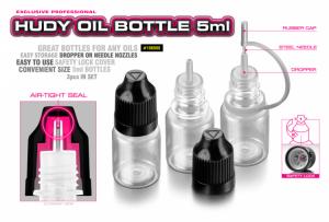 HUDY Oil Bottle w Steel Needle 5ml (3pcs)