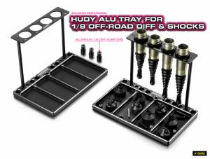 HUDY Alu Tray for 1/8 Off-road Diff and Shocks