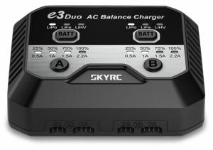SkyRC e3 Duo Charger 2-3s LiPo/LiFe/LiHV 240VAC