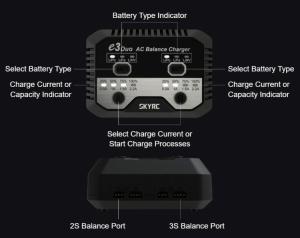 SkyRC e3 Duo Charger 2-3s LiPo/LiFe/LiHV 240VAC