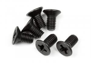 Flat Head Screw M3 x 6mm 6Pcs