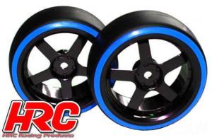 Tires - 1/10 Drift - mounted - 5-Spoke B
