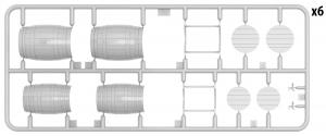 1:35 Wooden Barrels. Medium Size