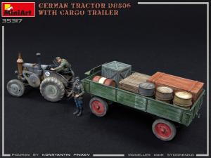 1:35 German Tractor D8506 with Cargo Trailer
