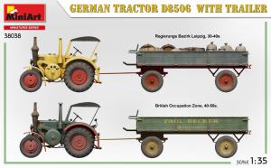 1:35 German Tractor D8506 with Trailer