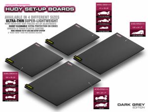 Hudy Flat Set-Up Board For 1/8 Off-Road & Gt - Dark Grey 108703