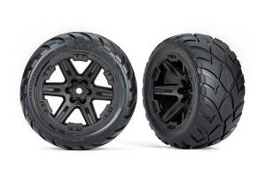 Traxxas Tires & Wheels Anaconda/RXT Black 2,8" 4WD, 2WD Front (TSM-Rated) (2) TRX6775