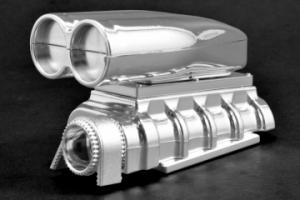 Chrome Shotgun Style Mock Intake and Blower Set