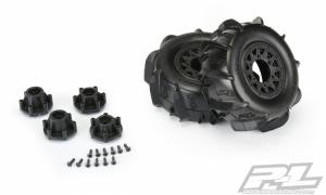 Dumont Paddle SC 2.2''/3.0'' Mounted on Raid Black Removable Hex Wheels for Slash 2wd & Slash 4x4 FR