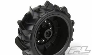 Dumont Paddle SC 2.2''/3.0'' Mounted on Raid Black Removable Hex Wheels for Slash 2wd & Slash 4x4 FR