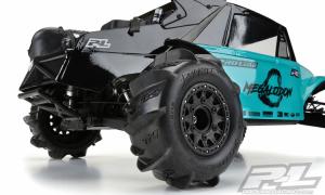 Dumont Paddle SC 2.2''/3.0'' Mounted on Raid Black Removable Hex Wheels for Slash 2wd & Slash 4x4 FR