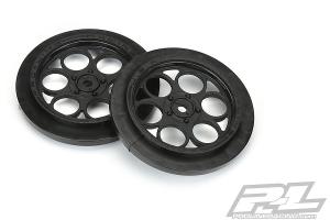 Showtime Front Runner 2.2"/2.7" Black Front Drag Racing 12mm Hex Wheels (2) for No Prep Drag Racing