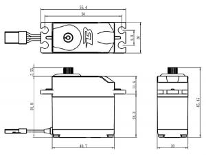 Servo 12kg Budget 40,7x20x39,4mm 52gram Analog