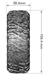 Tire & Wheel CR-MALLET 1.9" Class 1 Black (2)