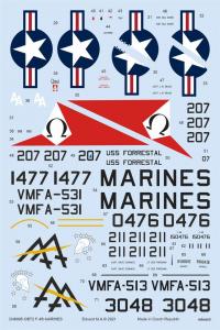 1:48  F-4B MARINES decal set for TAMIYA