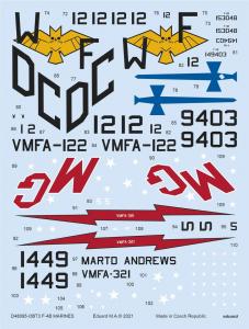 1:48  F-4B MARINES decal set for TAMIYA