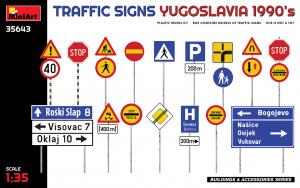 1:35 Traffic Signs. Yugoslavia 1990's