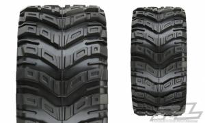 Masher X HP All Terrain BELTED Tires Mounted on Raid 5.7" Black Wheels (2) for X-MAXXÂ®