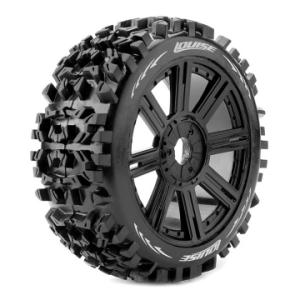 Tire & Wheel B-PIONEER 1/8 Buggy Soft Black (2)
