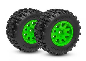 Tires & Wheels Sledgehammer/ Mini Maxx Green Front (2)