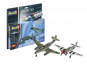 1:72 MODEL SET COMBAT SET ME262 & P-51B