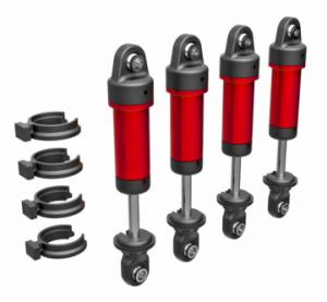 Traxxas Shocks Alu Red Complete (w/o springs) (4) TRX-4M TRX9764-RED