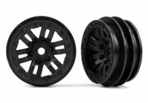 Wheels 12-Spoke Black 1.0" (2)