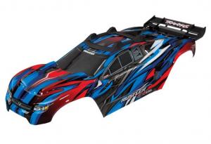 Traxxas Body Rustler 4x4 Blue/Red (Complete with Body Mounts) TRX6717A