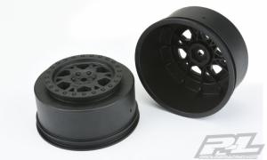 Impulse Black Wheels  2.2"/3.0" (2) for Slash 4WD
