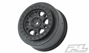 Impulse Black Wheels  2.2"/3.0" (2) for Slash 4WD