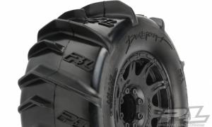 Dumont 3.8'' Paddle Sand/Snow Tires Mounted on Raid Black 8x32 Removable Hex Wheels (2) for 17mm MT Front or Rear