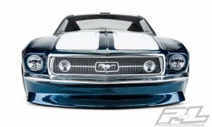 1967 Ford Mustang Clear Body for No Prep Drag Car, Slash 2wd Drag Car