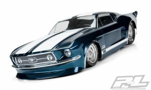 1967 Ford Mustang Clear Body for No Prep Drag Car, Slash 2wd Drag Car