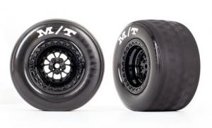 Traxxas Tires & Whels Rear Black (2)  Drag Slash TRX9475