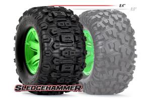 Traxxas Tires & Wheels Sledgehammer/X-Maxx Green (2) TRX7774G