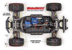 Traxxas MAXX with WideMaxx 4x4 1/10 Monster RC-auto ilman akkua ja laturia TRX89086-4