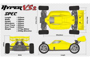 Hobao Hyper Vs2 1/8 Buggy Nitro Roller 80% Pre-Assem