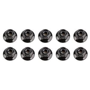 TEAM ASSOCIATED M5 LOCKNUTS, FLANGED, BLACK