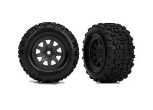 Tires & Wheels Sledgehammer/ Mini Maxx Satin Black Front (2)
