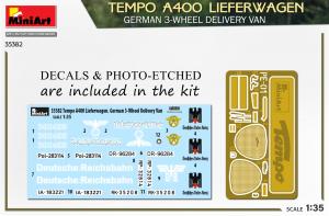 1/35 Tempo A400 Lieferwagen. German 3-Wheel Delivery Van