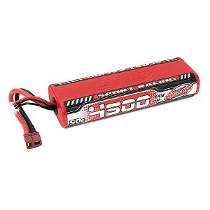 Team Corally Sport Racing 50C Lipo akku 4500mAh 7.4V Round 2S Pötkö T-Liitin